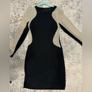 Beaded sheer panel dress worn 1 time